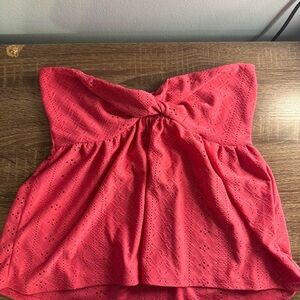 Elegant Pink Strapless Top